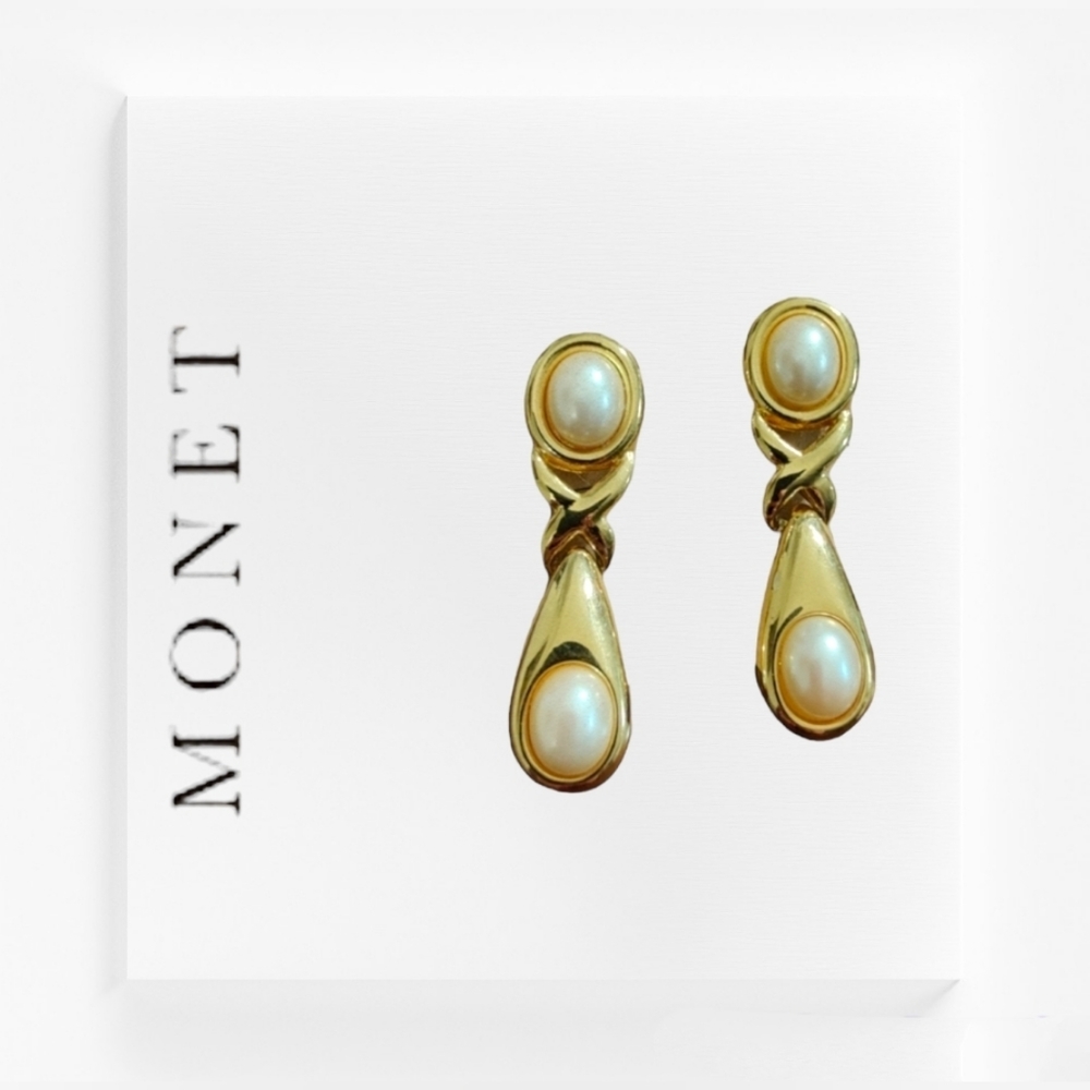 ✨ Monet | Vintage long pearl Earrings